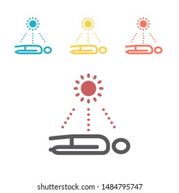 Sunbathing line icon. Vector sign for web graphics