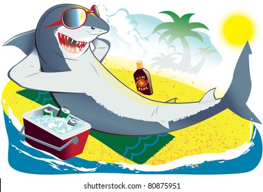 Sunbathing Shark