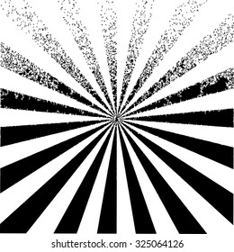 Sunbeam black halftone background, stock vector illustration.
