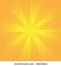 sunbeam halftone yellow