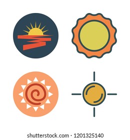 sunbeam icon set. vector set about sun icons set.