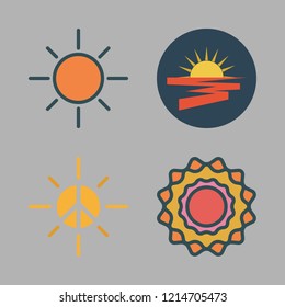 sunbeam icon set. vector set about sun icons set.
