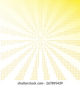Sunbeam Yellow Halftone Background. Light-box
