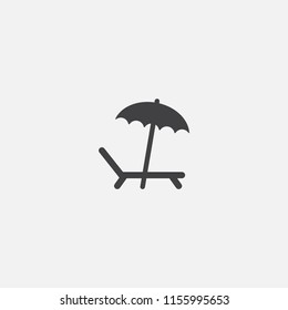sunbed base icon. Simple sign illustration. sunbed symbol design from Beach series. Can be used for web, print and mobile