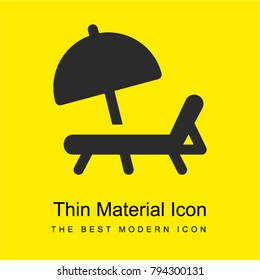 Sunbed bright yellow material minimal icon or logo design
