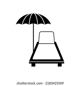 Sunbed icon design isolated on white background. vector illustration