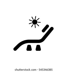 sunbed icon illustration isolated vector