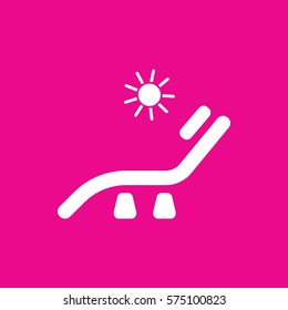 sunbed icon illustration isolated vector