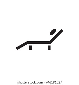 sunbed icon illustration isolated vector