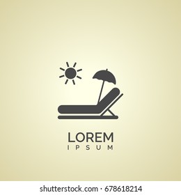 sunbed icon rest sign