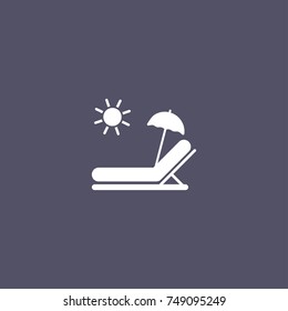 sunbed icon rest sign