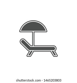 Sunbed icon. Simple glyph, flat vector of summer icons for ui and ux, website or mobile application