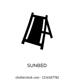 Sunbed icon. Sunbed symbol design from Summer collection. Simple element vector illustration on white background.
