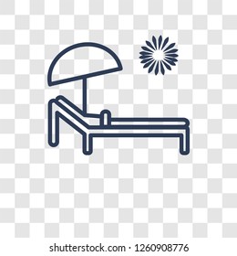 Sunbed icon. Trendy Sunbed logo concept on transparent background from Summer collection