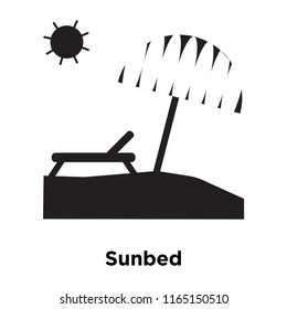 Sunbed icon vector isolated on white background, Sunbed transparent sign , vacation symbols