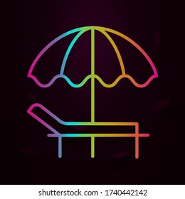 Sunbed nolan icon Simple thin line, outline vector of Swimming pool icons for ui and ux, website or mobile application