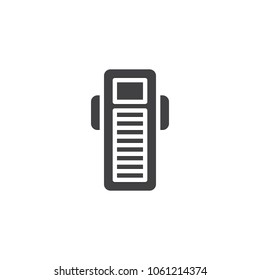 Sunbed top view vector icon. filled flat sign for mobile concept and web design. Deck chair simple solid icon. Symbol, logo illustration. Pixel perfect vector graphics