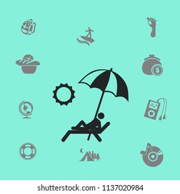 Sunbed vector illustration