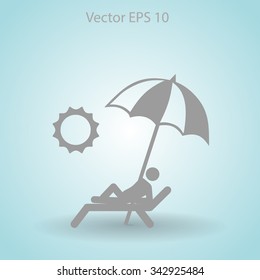 Sunbed vector illustration