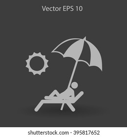 Sunbed vector illustration