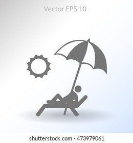 Sunbed vector illustration