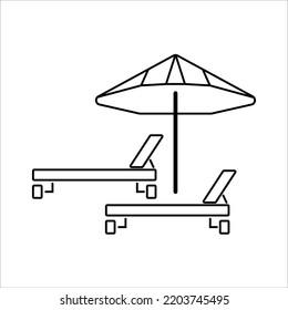 símbolo de ilustración del vector de los paraguas