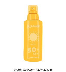 Sunblock 50 spf illustration, skin care product