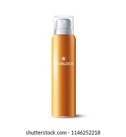 Sunblock ads template, sun protection cosmetic products design with moisturizer cream or liquid, sparkling background with glitter polka, vector design.
