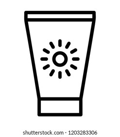 A sunblock bottle tube for sun rays protection 