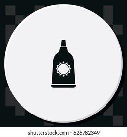 Sunblock cream bottles icon.
