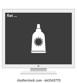 Sunblock cream bottles icon.