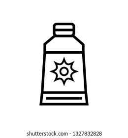 sunblock cream icon.  