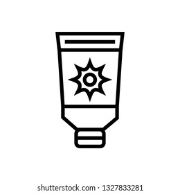 sunblock cream icon. 