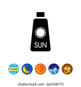 Sunblock Cream Icon