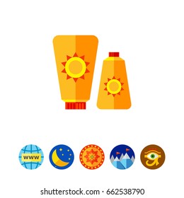 Sunblock Cream Icon