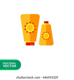 Sunblock Cream Vector Icon