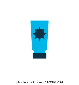 Sunblock icon colored symbol. Premium quality isolated sunscreen element in trendy style.