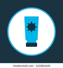 Sunblock icon colored symbol. Premium quality isolated sunscreen element in trendy style.