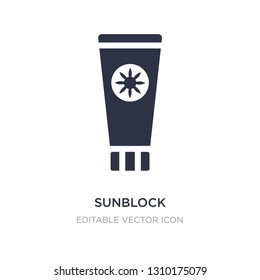 sunblock icon on white background. Simple element illustration from General concept. sunblock icon symbol design.