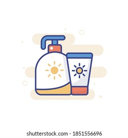 Sunblock icon style illustration. EPS 10 file 