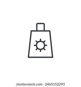 Sunblock icon, sunblock vector illustration