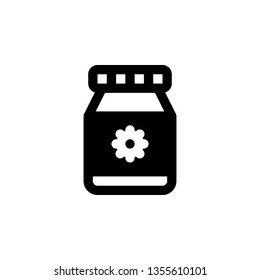 Sunblock Icon Vector Illustration in Glyph Style for Any Purpose