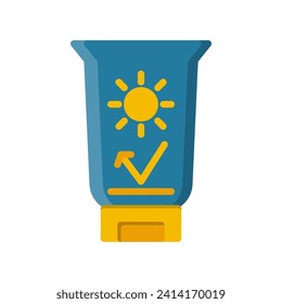 Sunblock icon vector or logo illustration style 