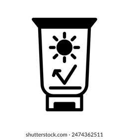 Sunblock icon vector or logo illustration style 