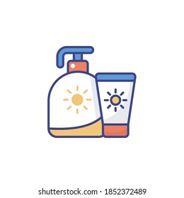Icono de estilo relleno de ilustración Sunblock. Archivo EPS 10