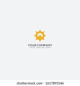 sunblock logo, sun and fire logo, skin protect logo