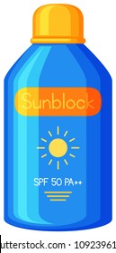 A Sunblock on White Background illustration