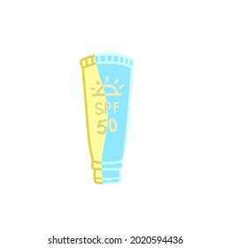 sunblock packaging tube   vector illustration