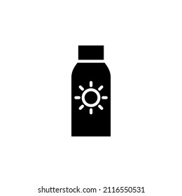 Sunblock, Sunscreen, Lotion, Summer Solid Icon Design Concept. Suitable for Any Purposes