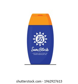 Sunblock uv protection icon isolated on white background vector illustration.